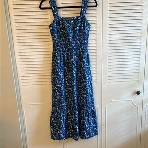 LOFT Blue Floral Dress